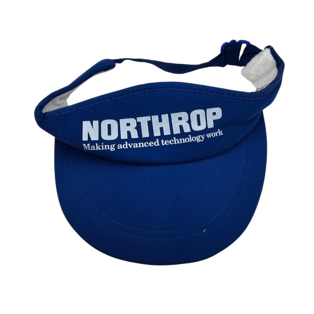 Vintage blue Northrop brand visor with adjustable Back